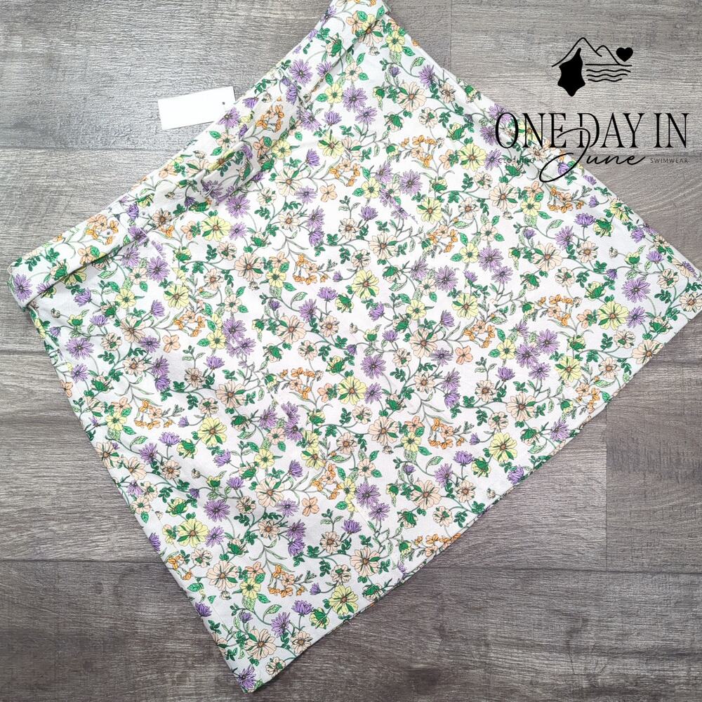 Loft Floral Belted Skirt Size 12